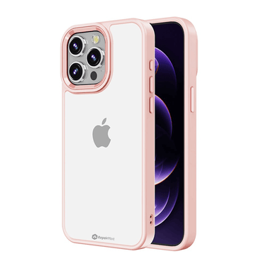 iPhone 15 Pro Compatible Case Cover With Shockproof Metal Camera Lens - Pink